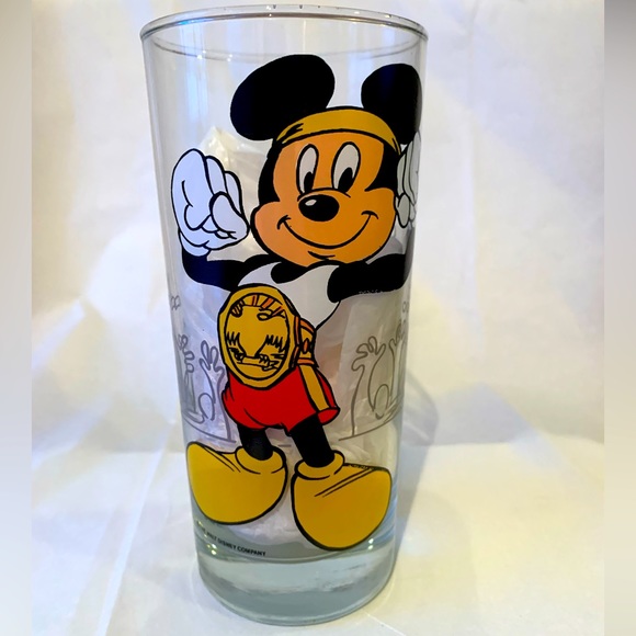 The Walt Disney Company Other - Vintage Mickey Mouse Olympic Winner Wrestler Walt Disney Company Glass